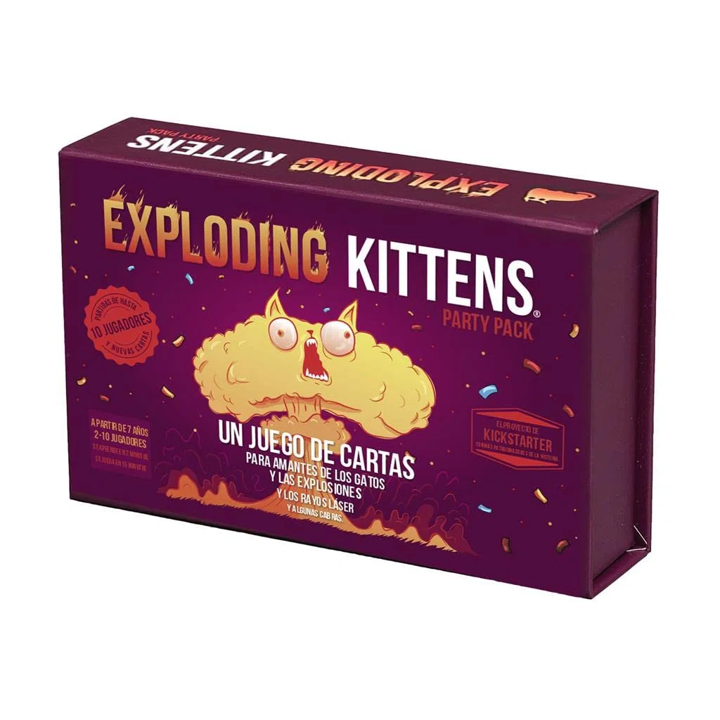 Exploding Kittens Party Pack EKIEK04ES Jeu de société 2-10 joueurs - Version Espagnole
