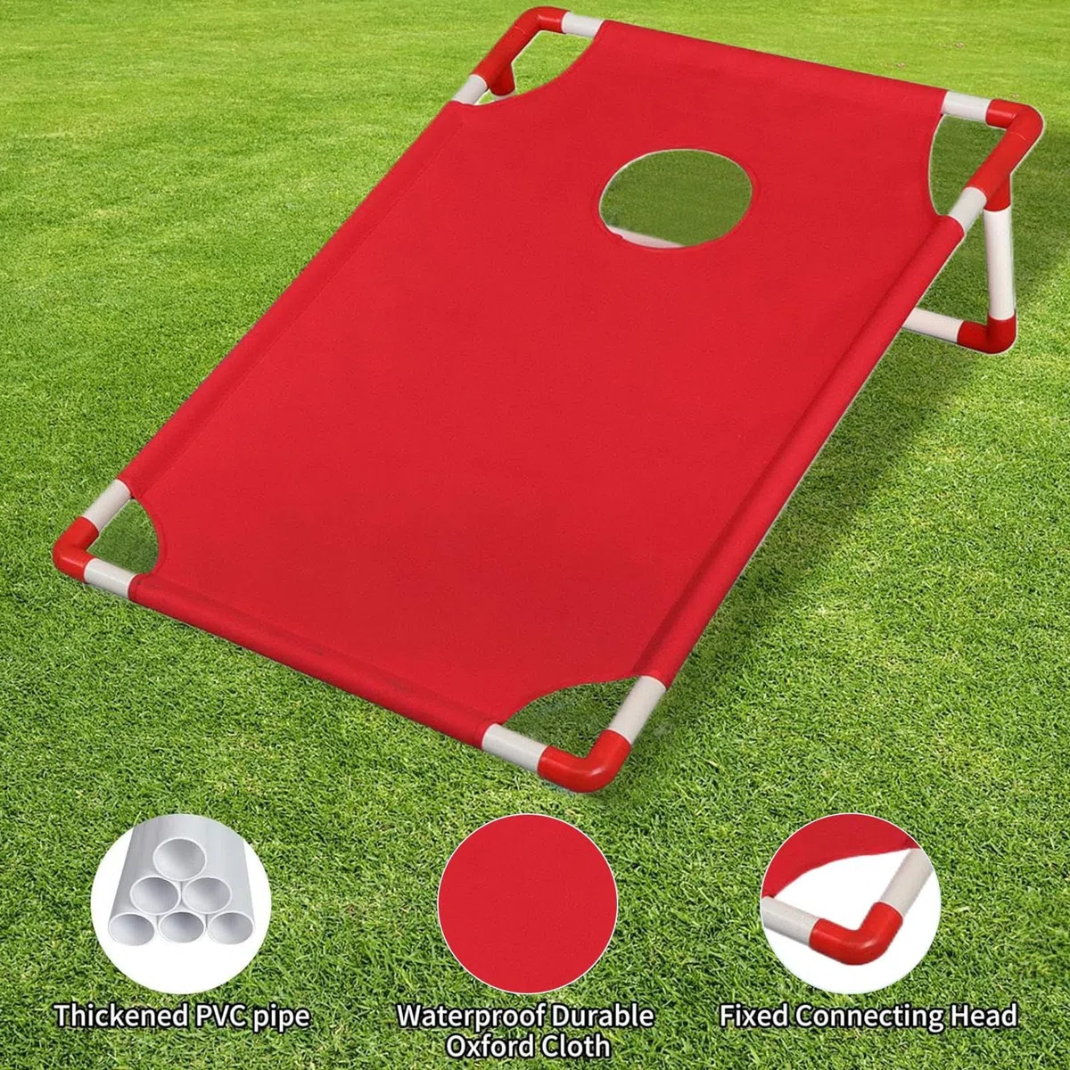 Jeu De Cornhole,Set De Jeu Léger Cornhole | Jeu Portable Gain De Place avec Sac De Rangement pour Jardin Camping Plage Intérieur Extérieur