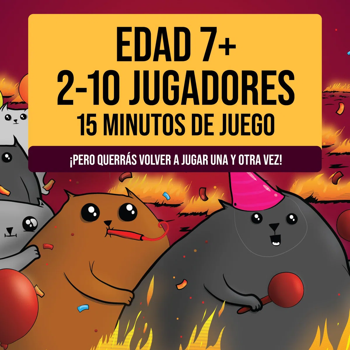 Exploding Kittens Party Pack EKIEK04ES Jeu de société 2-10 joueurs - Version Espagnole