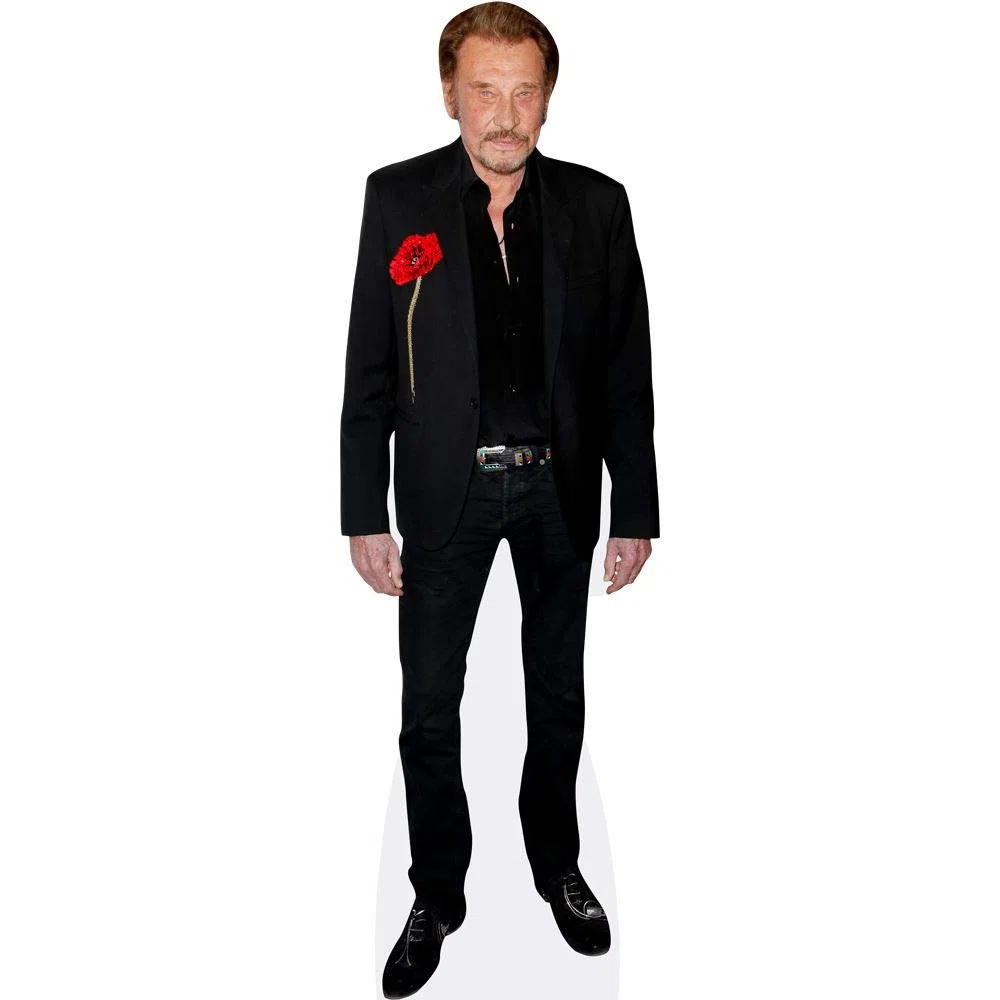 Johnny Hallyday (Flower) Silhouette en Carton Grandeur Nature