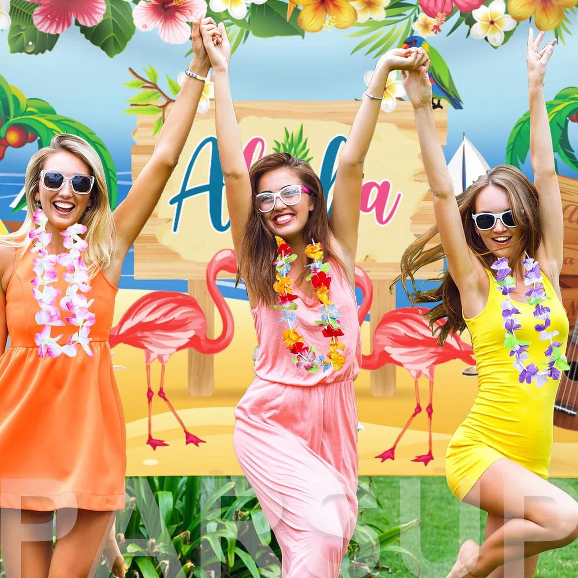 Lot de 100 décorations de fête hawaïennes, 50 styles de collier hawaïen en vrac pour fête hawaïenne tropicale à thème plage, bar de nuit, Luau, Aloha, vacances à la plage